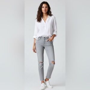 AG grey distressed jeans, The Legging ankle, skinny ankle, size 28R